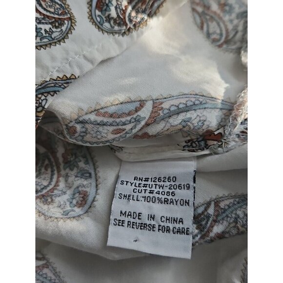 Velvet Heart Button Down Long Sleeve Paisley Long Sleeve Blouses Size XS - Picture 6 of 7